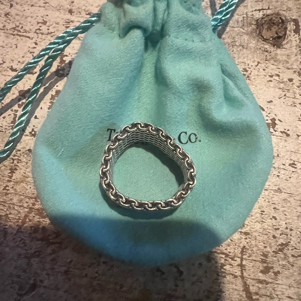 EUC Tiffany woven ring size 9